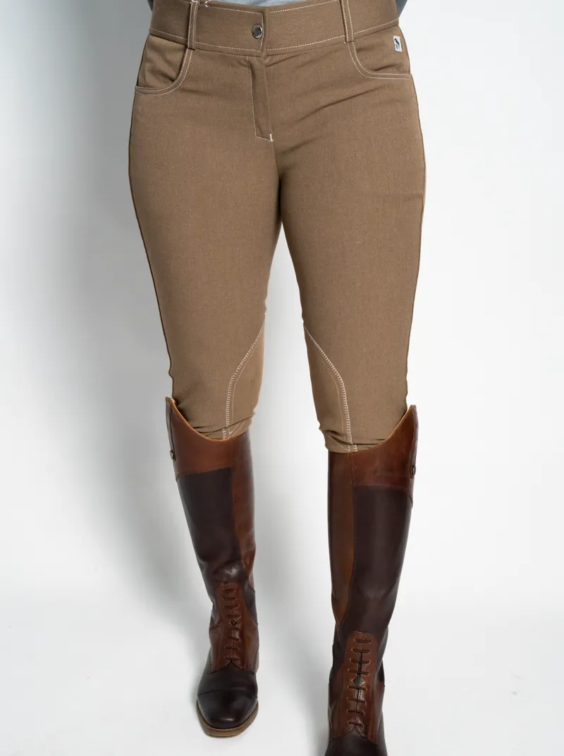 John Whitaker Ivy Ladies Self Seat Breeches - Beige